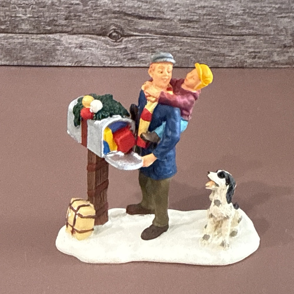 Lemax Christmas Village Figurine~ Family at Mailbox